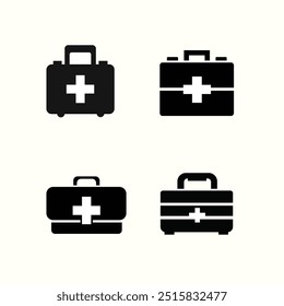 Medical fast aid box icon design