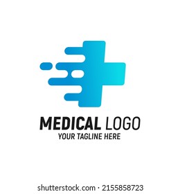 Medical Fast Logo Design Template Inspiration, Vector Illustration.