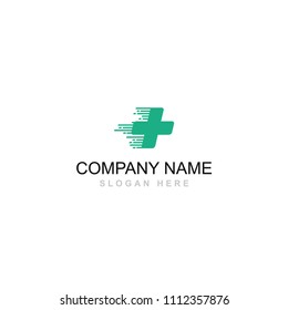 Medical Fast plus care vector logo