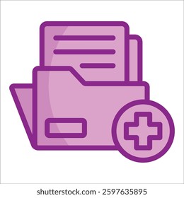 Medical File Icon Element For Design