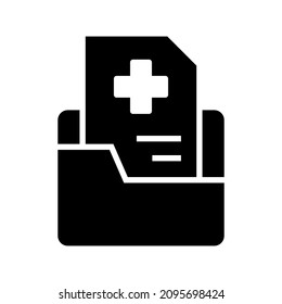 medical file icon or logo isolated sign symbol vector illustration - high quality black style vector icons
