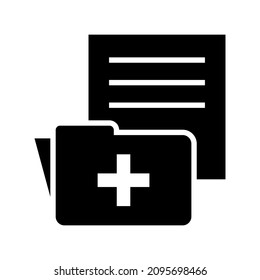 medical file icon or logo isolated sign symbol vector illustration - high quality black style vector icons
