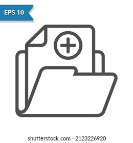 Medical File Icon. Professional, pixel perfect icon, EPS 10 format.