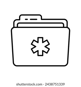 Medical File icon vector strock illustration