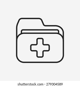 medical file line icon