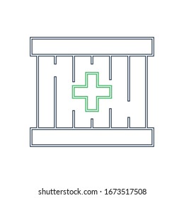 icono de la caja de primeros auxilios/vector editable