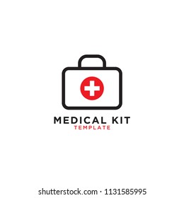 Medical first aid kit graphic template