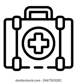 Medizinisches Erste-Hilfe-Kit-Linien-Symbol