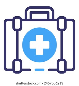 Medical First Aid Kit Line Icon Symbol