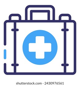 Kit de primeros auxilios médico Símbolo de logotipo de línea simple