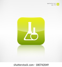 Medical flack icon. Application button.