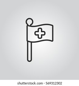 Medical flag icon