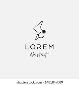 medical flash logo vector design illustration