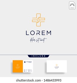 medical flash logo vector design icon isolated