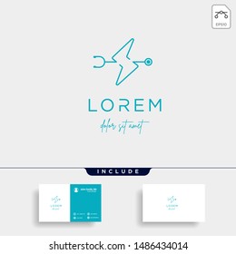 Medical flash logo vector design icon isolated