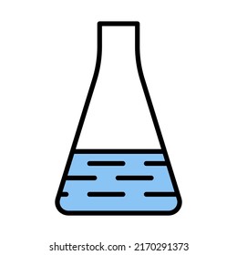 Icono de máscara médica. Contorno de negrita editable con diseño de relleno de color. Ilustración vectorial.