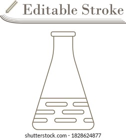 Medical Flask Icon. Editable Stroke Simple Design. Vector Illustration.