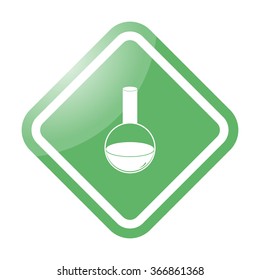 Medical flask simple icon on colorful background