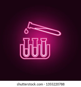 medical flasks icon. Elements of Medicine in neon style icons. Simple icon for websites, web design, mobile app, info graphics