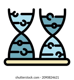 Medical flasks icon. Outline medical flasks vector icon color flat isolated