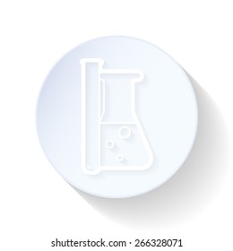 Medical flasks thin lines icon vector graphic illustration