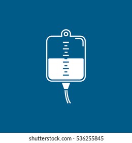 Medical Flat Drop Counter Icon On Blue Background