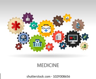 Medical flat icon concept. Vector illustration. Element template for design.