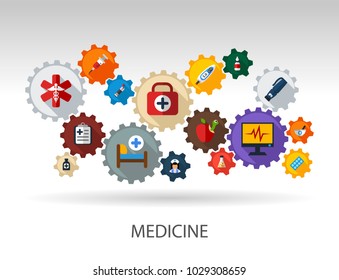 Medical flat icon concept. Vector illustration. Element template for design.