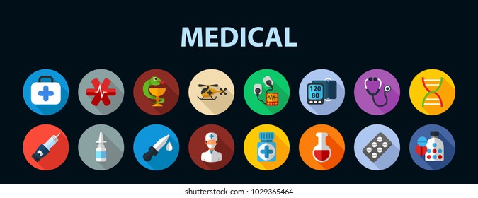 Medical flat icon concept. Vector illustration. Element template for design.