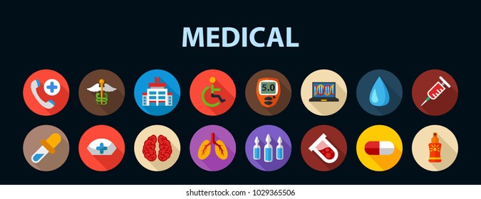 Medical flat icon concept. Vector illustration. Element template for design.