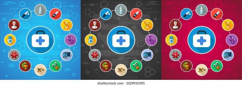 Medical flat icon concept. Vector illustration. Element template for design.