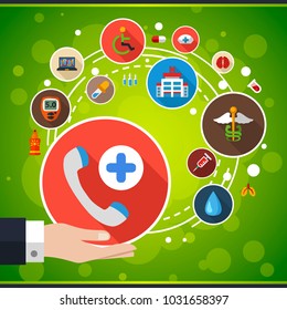Medical flat icon concept. Vector illustration. Element template for design.