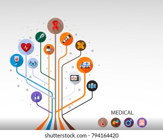 Medical flat icon concept. Vector illustration. Element template for design.