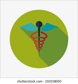 medical flat icon with long shadow