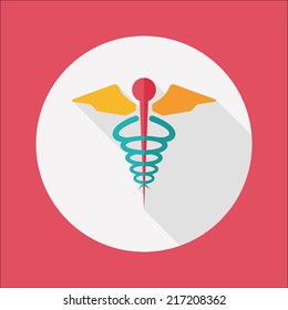 medical flat icon with long shadow