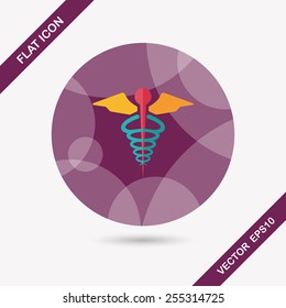 medical flat icon with long shadow