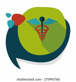 medical flat icon with long shadow
