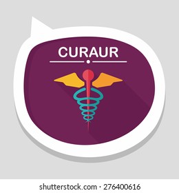 medical flat icon with long shadow