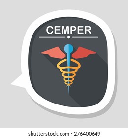medical flat icon with long shadow