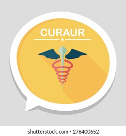 medical flat icon with long shadow