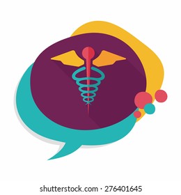 medical flat icon with long shadow