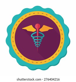 medical flat icon with long shadow