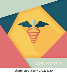 medical flat icon with long shadow