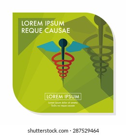 medical flat icon with long shadow