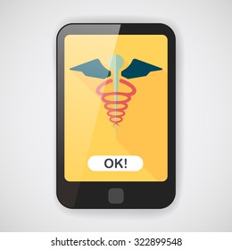 medical flat icon with long shadow