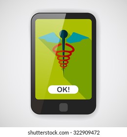 medical flat icon with long shadow
