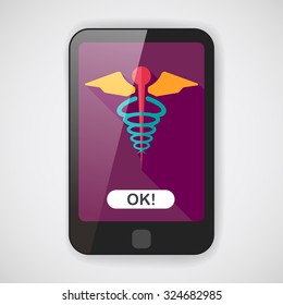 medical flat icon with long shadow