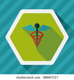 medical flat icon with long shadow