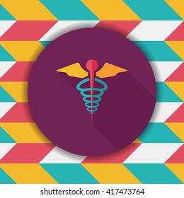 medical flat icon with long shadow