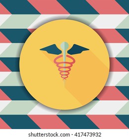medical flat icon with long shadow